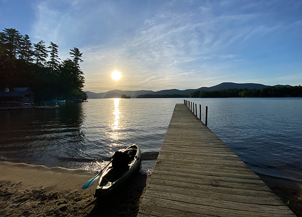 lake george and kayak