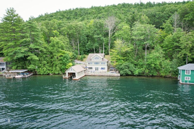 looking back toward French Mountain Cove vacation home rental from Lake George
