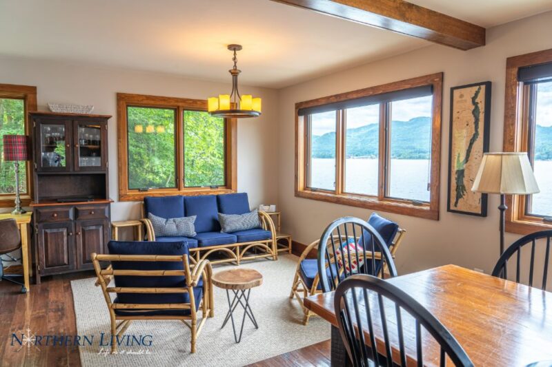 sitting area with views of lake george
