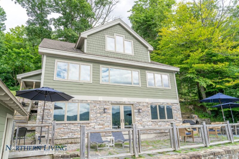 View of French Mountain Cove vacation home rental from Lake George