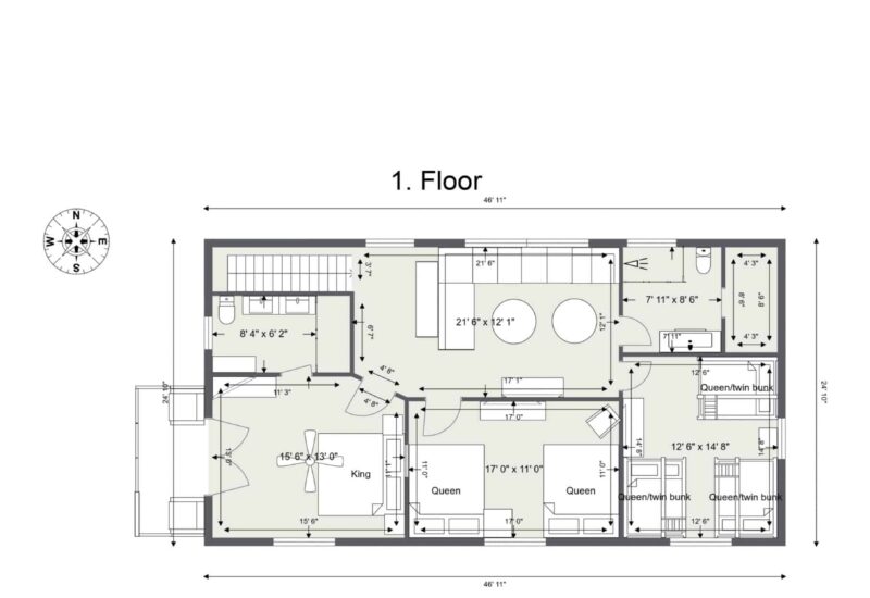 Floorplan letterhead - Dockside Manor 2nd floor - 1. Floor - 2D Floor Plan