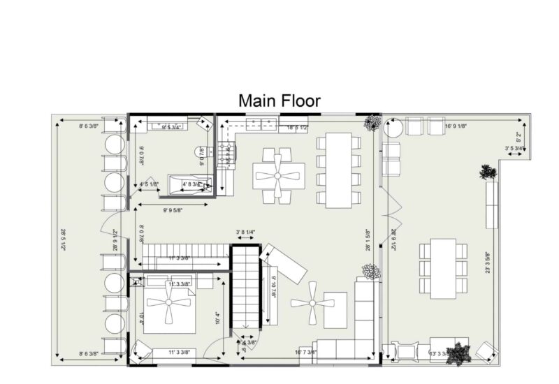 Floorplan letterhead - Lake Front Lookout - Main Floor - 2D Floor Plan