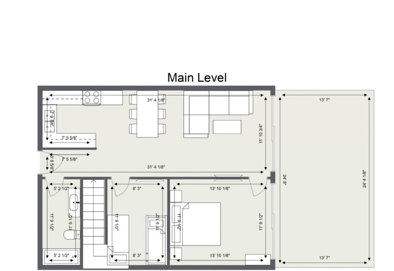 Floorplan letterhead - Shoreline Cottage - Main Level - 2D Floor Plan