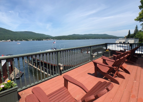 Hall's House deck on the water