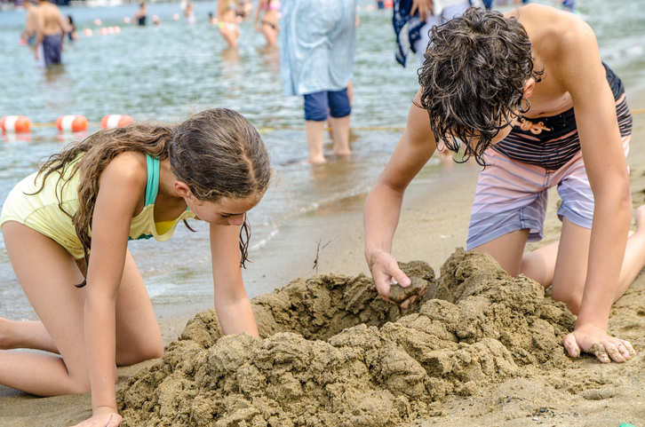 kids at the beach