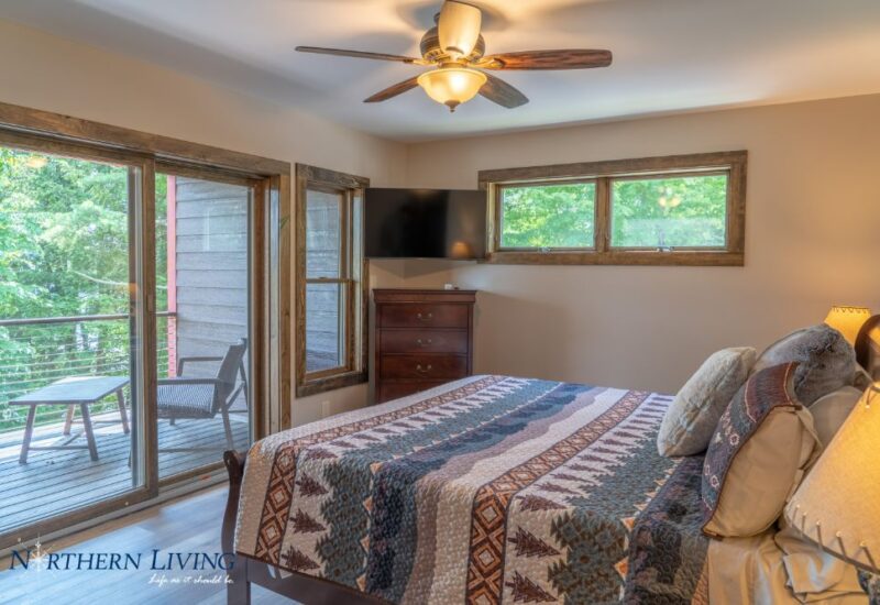 bedroom with deck