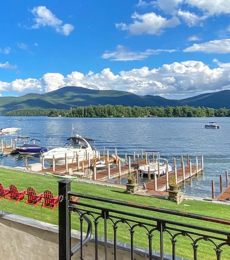 overlooking lake george