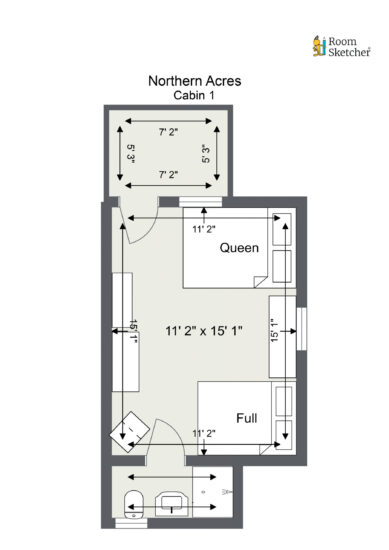 2.3.25 Floorplan letterhead - Northern Acres - Cabin 1 - 2D Floor Plan