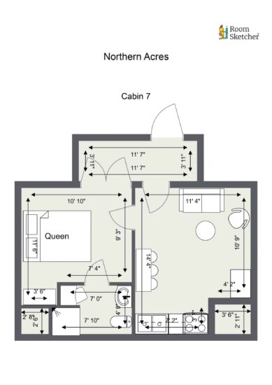 2.3.25 Floorplan letterhead - Northern Acres - Cabin 7 - 2D Floor Plan