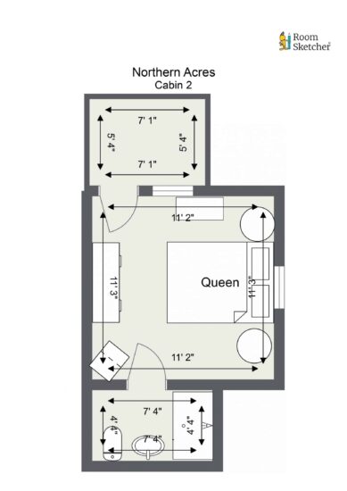 Floorplan letterhead - Northern Acres - Cabin 2 - 2D Floor Plan