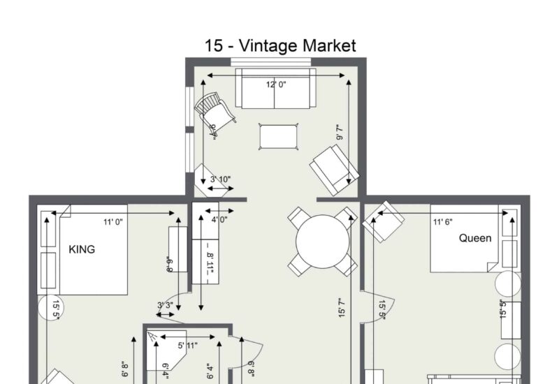 NEW Floorplan letterhead - Cabin 15 - 15 - Vintage Market - 2D Floor Plan