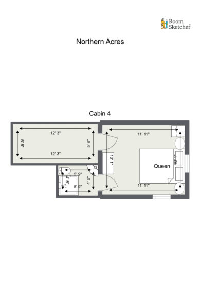 2.3.25 Floorplan letterhead - Northern Acres - Cabin 4 - 2D Floor Plan