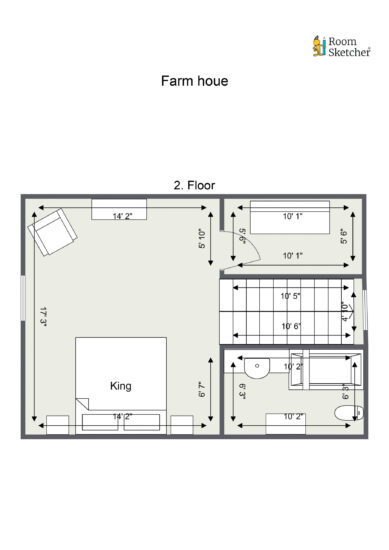 Floorplan letterhead - Farm houe - 2. Floor - 2D Floor Plan