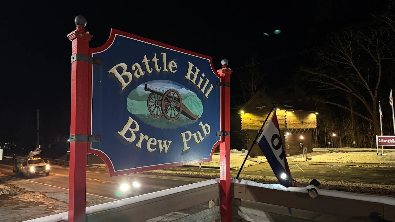 Battle Hill Brew Pub sign in Fort Ann, NY