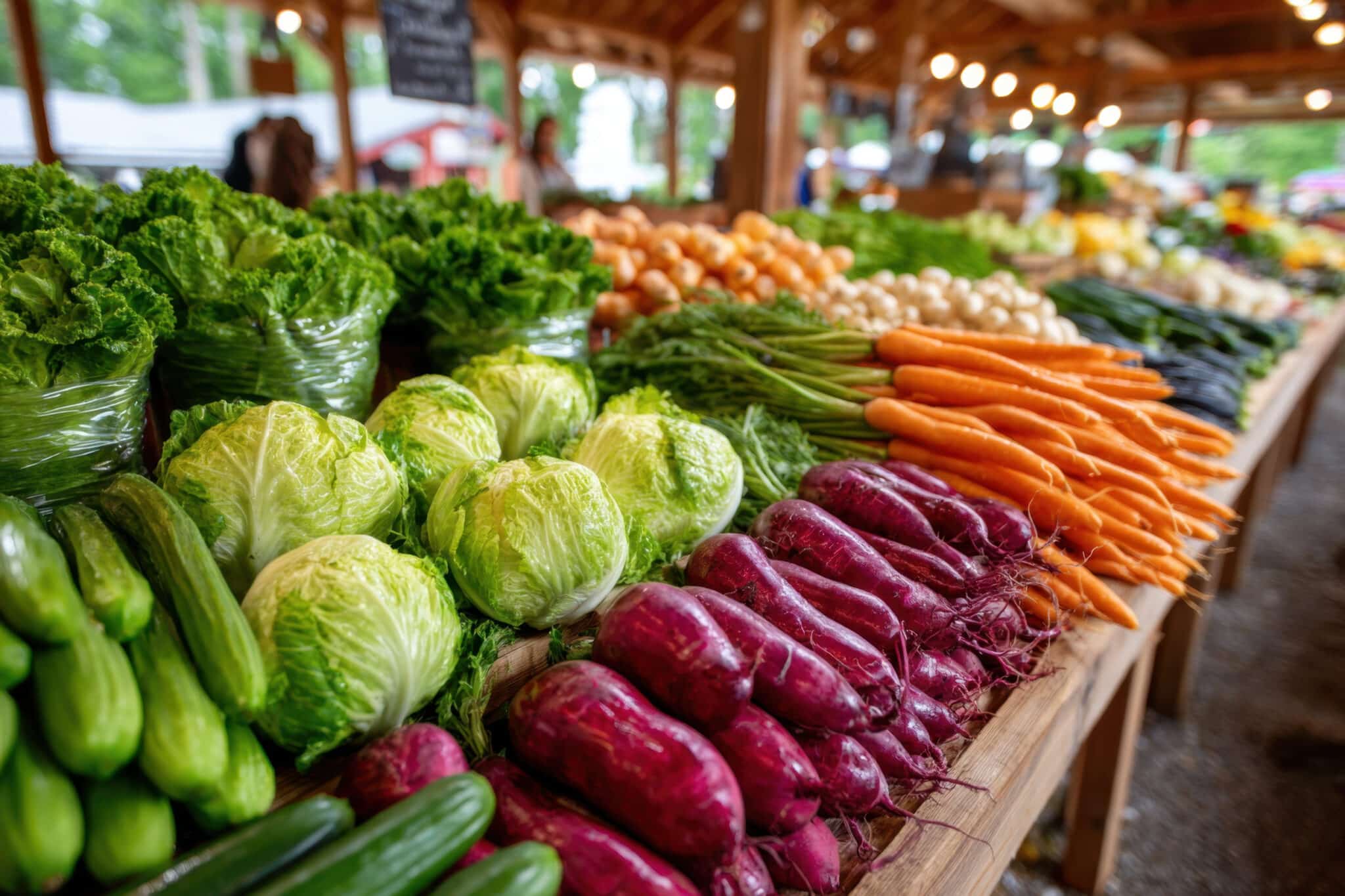 vegetable display